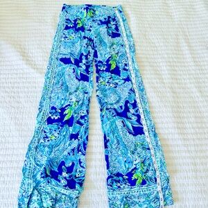 Lilly Pulitzer blue Granada knit waisted pants brand new boutique XXS